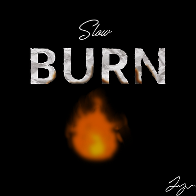 "Slow Burn" Cover Art Example branding cover art graphic design logo