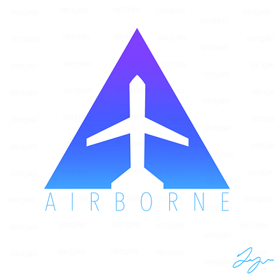 Airborne Clothing Style Logo Example branding graphic design logo