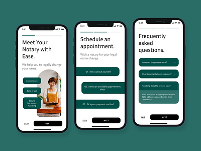 Notary App Onboarding clean design notary onboarding simple