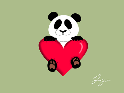 Panda Illustration Example graphic design iillustration logo