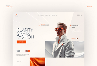 Glasses Pro Website Design UI/UX Design | Figma Design awsmd design designbite figma figma design glass glasses website halo lab landing page design minimal website modern website ui ui design uiux design ux ux design web design website website layout website layout design