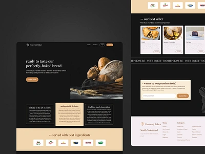 Treat Yourself with Delicious Dessert!🥧🍮🥐🍰 bakery bread cookies dessert eat food international landing page sweet ui ui design