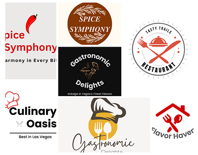 Logos for Restaurants 3d animation branding canva design dribble figma graphic design illustration logo logo design logo make logos motion graphics restaurant ui user ux vector website