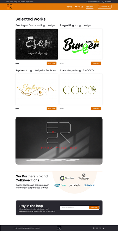 Eser Digital Agency branding graphic design logo ui