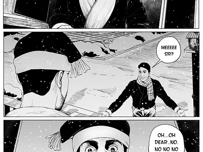 John christmas Gift christmas comic drawing gift graphic design illustration manga monochrome