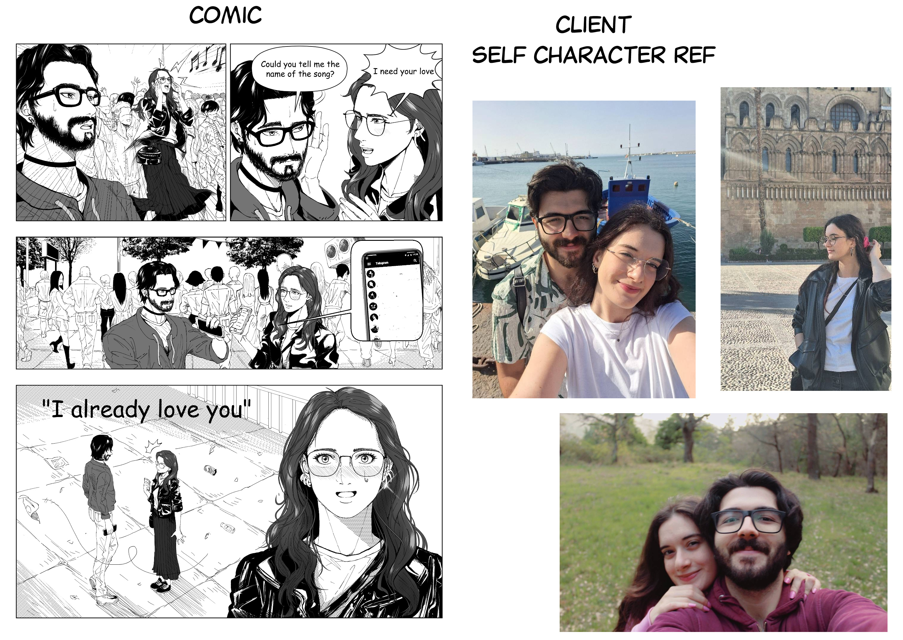 manga gift for annyversary annyversary comic drawing gift graphic design illustration manga