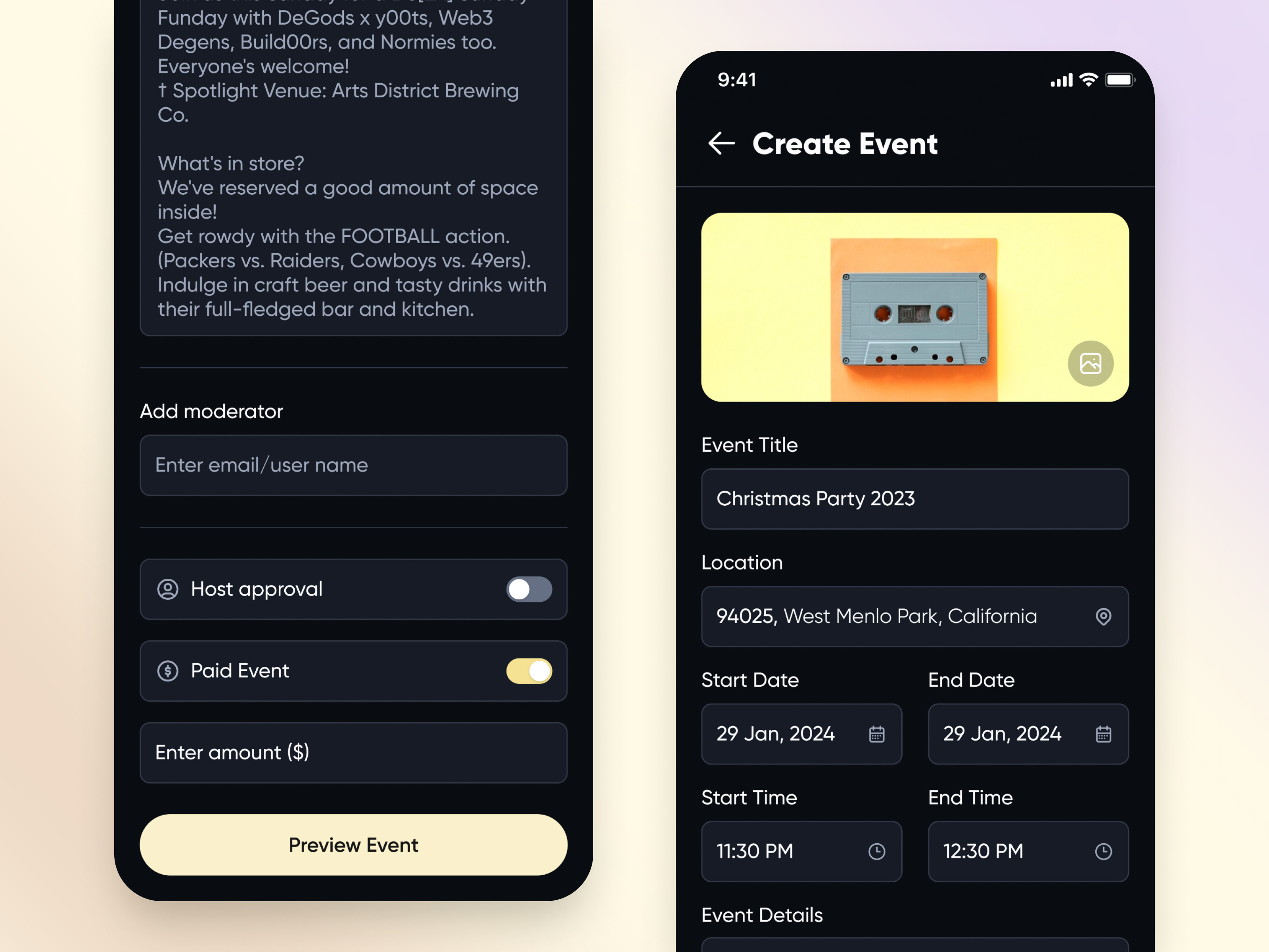 Event UI/UX Mobile App Design | Create Event Flow by FocoTik UI UX for ...