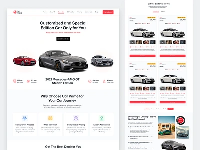 Car Prime-Car Broker Website-Buy a Car Page automation booking car car booking car dealership car dealership website car landing page design car rental ui car sales clean design dealership luxury rent a car rental car transport ui ui design uxdesign vehicle web ui