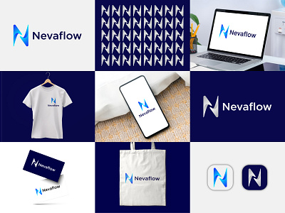 Nevaflow - Letter N Logo Design, Brand Mark brand identity brand mark branding business logo company logo creative n logo design letter logo letter mark letter n logo logo logo design logo mark minimalist logo modern logo n n brand mark n logo n mark symbol