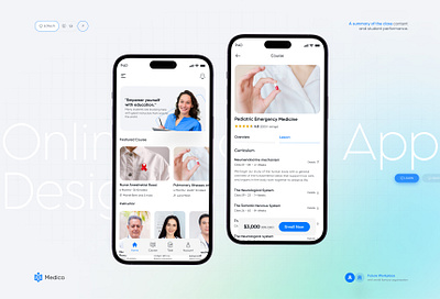 Medical online education (edtech) app UI/UX design app design app ui design course app design education app design healthcare app design hospital app design medical app design medical ui design medical ux design minimal app design mobile app design mobile app ui design mobile app ux design modern app design online academy app design online medical app design ui ui design uiux design ux