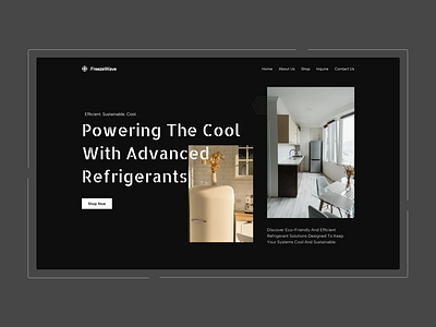 FreezeWave - Landing Page dribbble freezw herosection landingpage productdesign teqnomandesigns ui uiux userinterface webdesign