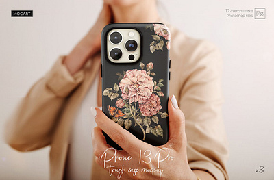 iPhone 13Pro Tough Case Mockup v.3 case design mock up case mockup custom design custom design mockup customizable etsy mocart mocartcafe mock up mockup pattern phone case phone case mockup photoshop print print on demand shop smartphone mockup template tough case mockup