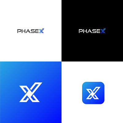 X letter Logo design brand design branding gradient logo logo design logo folio modern logo design phase x x x letter logo x right mark logo