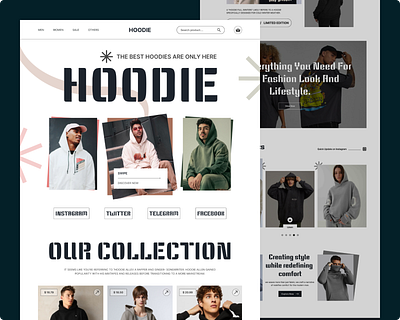 Hoodle website:Landing Page branding cloth e comarch e learning elegent experimental fashion landing page mordern online platform online store rabbi shirt shop shopify tranding ui ux web design website