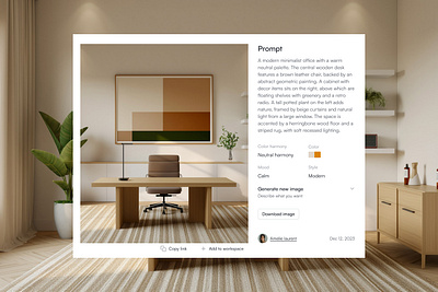 AI prompt for a generated image architect design figma ui web designer