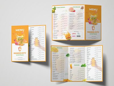 Mango City Menu branding fmcg graphic design logo menu menu design simple