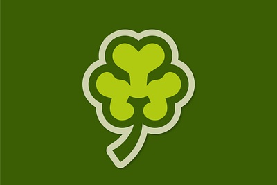 Lion Clover Leaf Logo app branding clover design graphic design green icon leaf leaves lion logo lucky minimalist natural symbol