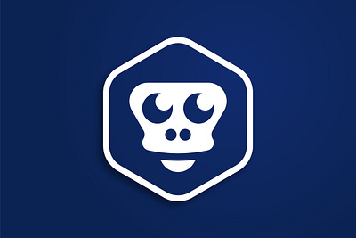 Hexagonal Ape Head Logo animal ape app branding chimpanzee design flat graphic design head logo minimalist monkey