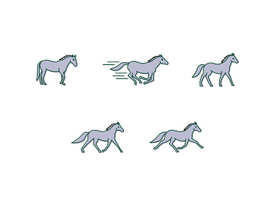 Horse Running Speed Icon for Web animation app icon branding button custom icon design favicon graphic design icon icon design iconography illustration ios app design logo symbol ui ui icon ui ux design