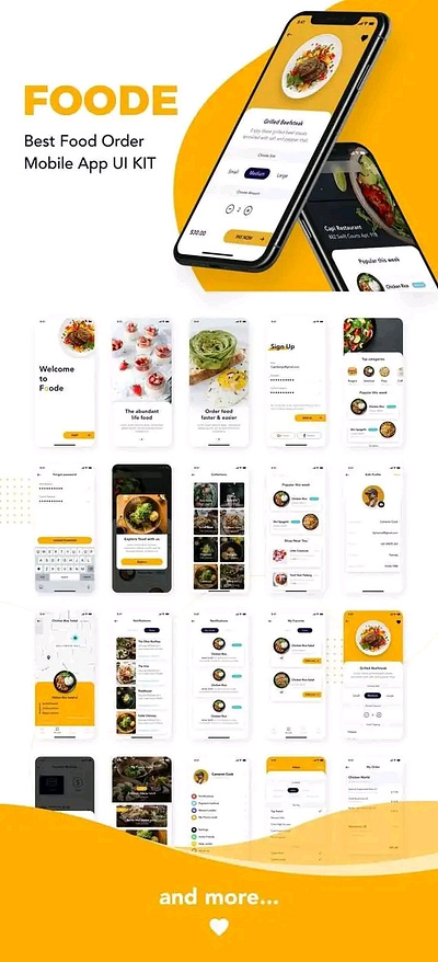 Food app UI graphic design ui ux