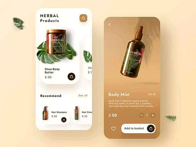 Cosmetics app UI ui ux