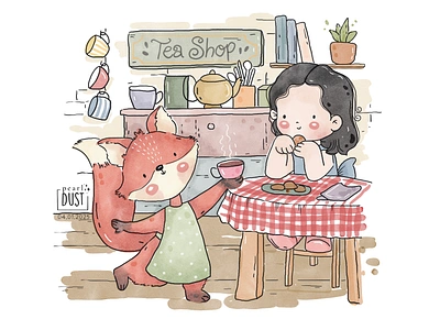 My Cute Little Tea Shop art of the day artist childrens artist childrens book childrens book illustrations childrens stories cute cuteartwork illustration illustration artist illustrator imaginations kidlit art kids kids illustrator kids literature art magic story book illustrations whimsy