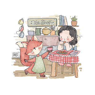 My Cute Little Tea Shop art of the day artist childrens artist childrens book childrens book illustrations childrens stories cute cuteartwork illustration illustration artist illustrator imaginations kidlit art kids kids illustrator kids literature art magic story book illustrations whimsy