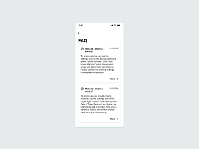 An FAQ page with cards app design figma graphic design ui ux