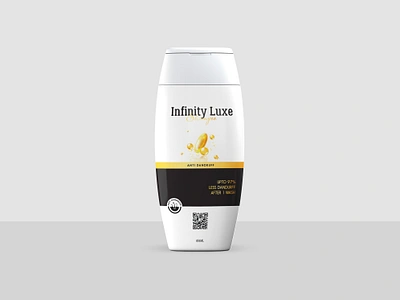 Infinity Luxe Shampoo Packaging Product Design anti dandruff shampoo beauty care bottle design clean clean label design cosmetic cosmetic branding luxury product minimalist branding modern packaging product design shampoo packaging