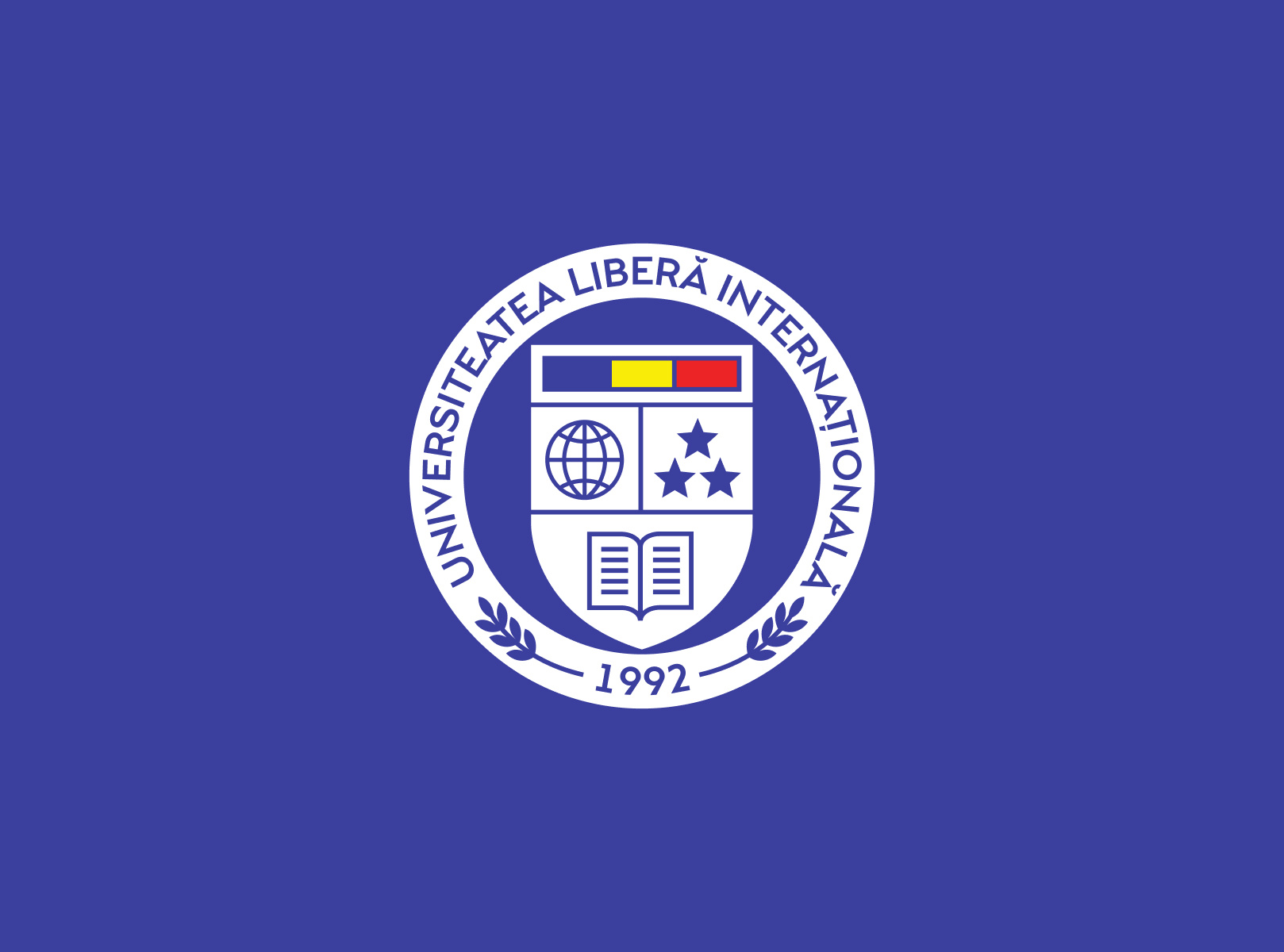 Free International University Emblem academy book books education emblem emblem design flag free globe international logo redesign olive branch reading round school shield stars study university university logo