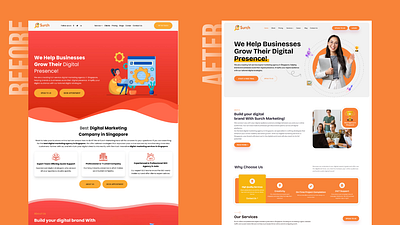 Agency Website (Before & After) agencywebsite design graphic design illustration typography ui website design