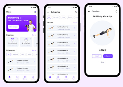 Fitness App app branding design fitness illustration typography ui ux