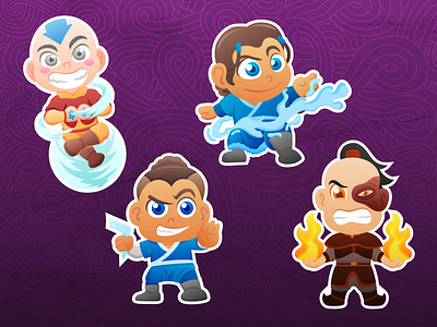 Chibi Character Design - Avatar The Last Airbender adobe adobe illustrator branding character character design chibi chibi character chibi design chibi illustration design figma graphic design illustration mascot mascot design nickelodeon vector vector design vector illustration