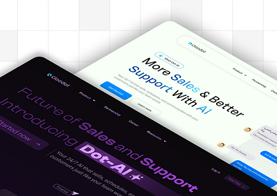 Hero Section- redesign for Cloodot ai beauitful branding case study clean dark design figma hero illustration landing page logo modern redesign section service theme ui ux white