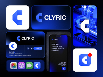 Clyric – Logo Design Concept for Technology Innovation app icon app screen artificial brand identity branding c logo digital imformation intelligence it letter logo logo logo design logo designer logo identity logotype modern logo software tech technology