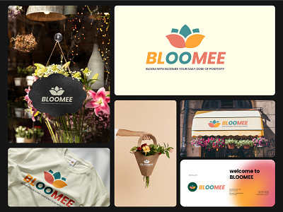 Bloomee Logo bloomee brand identitiy flower logo logo logo design logo designer logo maker