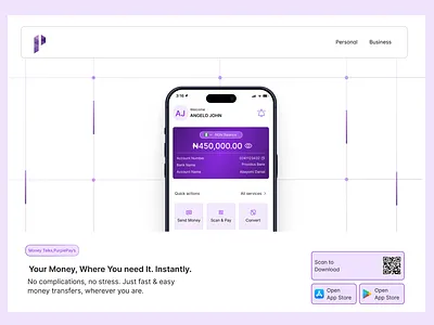 PurplePay Website Redesign design development figma fintech ui ux webflow website