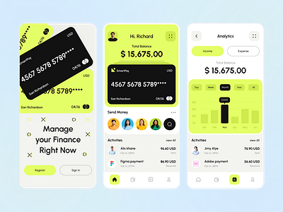 Financial Mobile app bankingappui dailyui financedashboard minimalfinancedesign mobileappdesign mobilebankingdesign modernfinanceui moneymanagementapp neobankui ui userinterface uxdesign