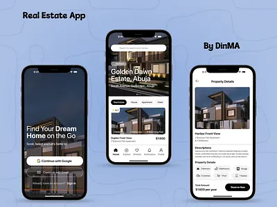 Real Estate IOS App app branding clean ui design figma mobile app real estate ui uiux ux website