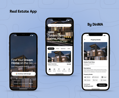 Real Estate IOS App app branding clean ui design figma mobile app real estate ui uiux ux website