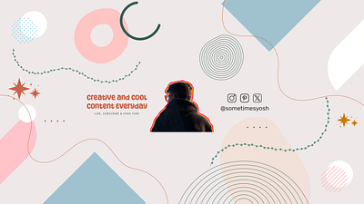 Simple Cool Creative YouTube Banner banner branding design graphic design header illustration typography vector youtube