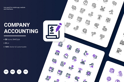 Company Accounting Icon Pack accounting business company icon icon design icon pack icon set office report