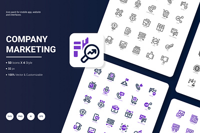 Company Marketing Icon Pack business company icon icon design icon pack icon set marketing strategy