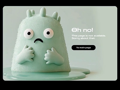 404 Page anim interface ui web design