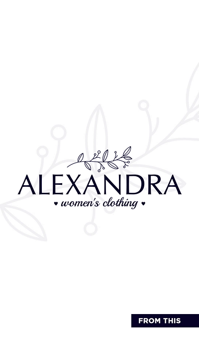 Alexandra Logo redesigns brand brand designer branding business clothes clothing clothing logo graphic designer logo logo designer logo ideas logo maker logo motion logos motion reels typo typo logo woman women