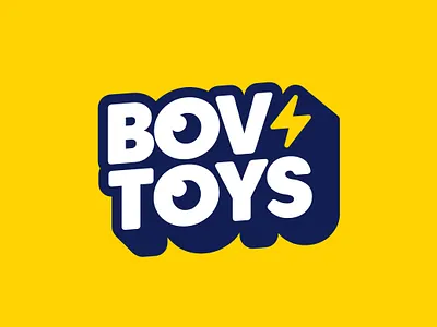 BOV.TOYS logo design game logo graphic design lightning logo logotype toy logo toys