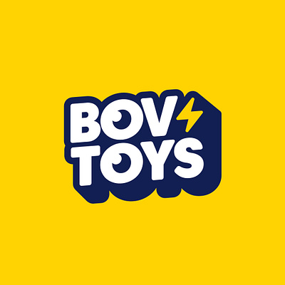 BOV.TOYS logo design game logo graphic design lightning logo logotype toy logo toys