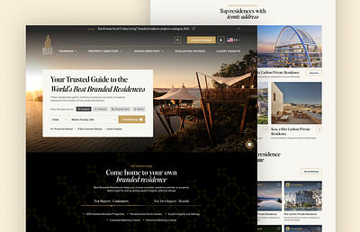 BBR Website UI Design figma design landing page landing page design luxury website luxury website ui real estate real estate website ui ui design website ui