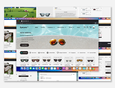 Web E-Commerce Shop Concept: EyeLens Website e commerce e commerce shop e commerce shop concept figma prototype ui uidesign uidesigner uiux uiuxdesign uiuxdesigner ux uxdesign uxdesigner webdesign webdesignconcept