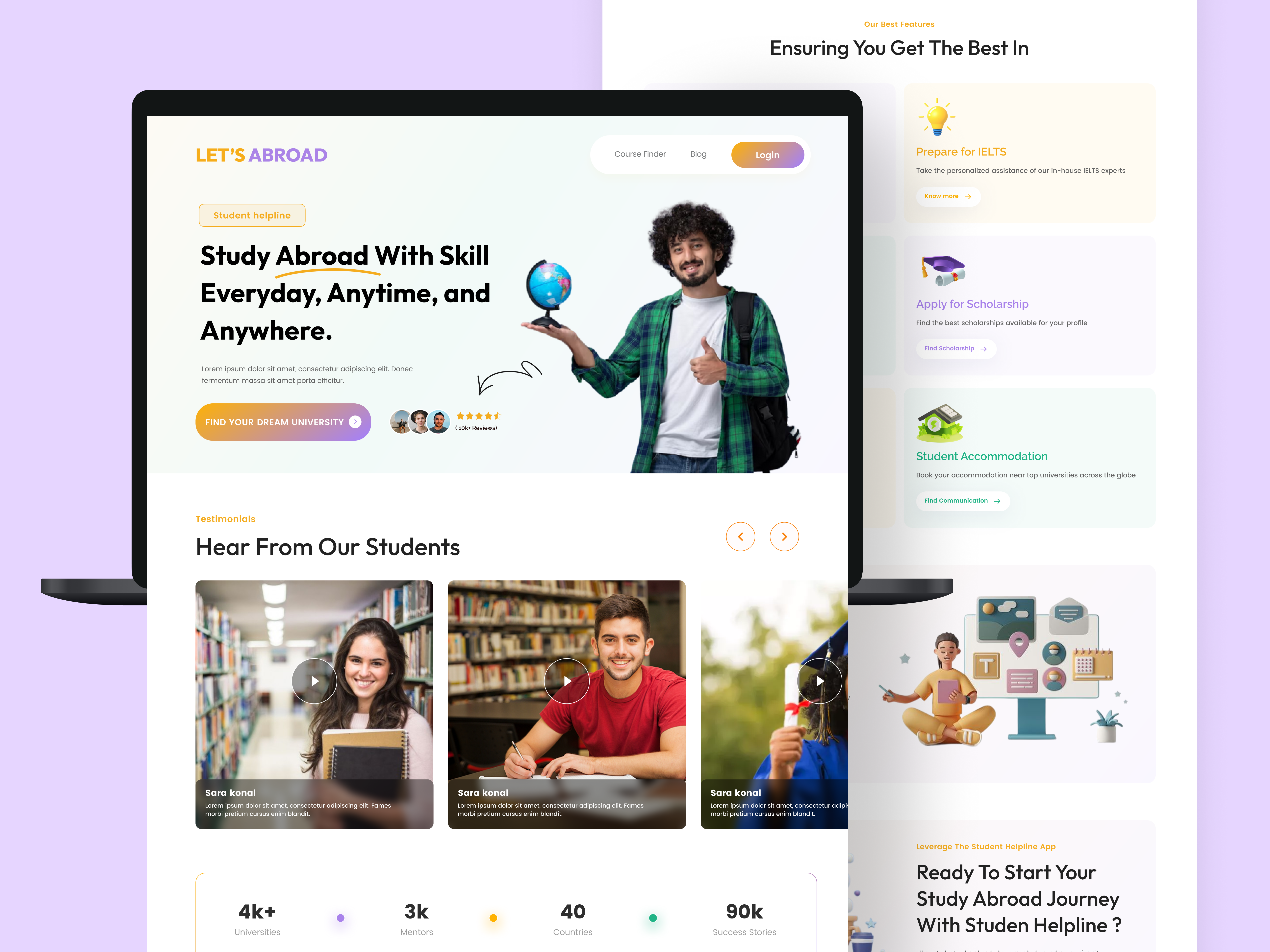 Study Abroad and Consultancy Landing Page UI/UX Design 2025 design 2025 ui consultancy consultancy landing page consultancy website ui figma figma landing page landing page design landing page ui responsive design study abroad study abroad landing page study website trending ui ui ui ux user experiance user interface ux ux rizwan